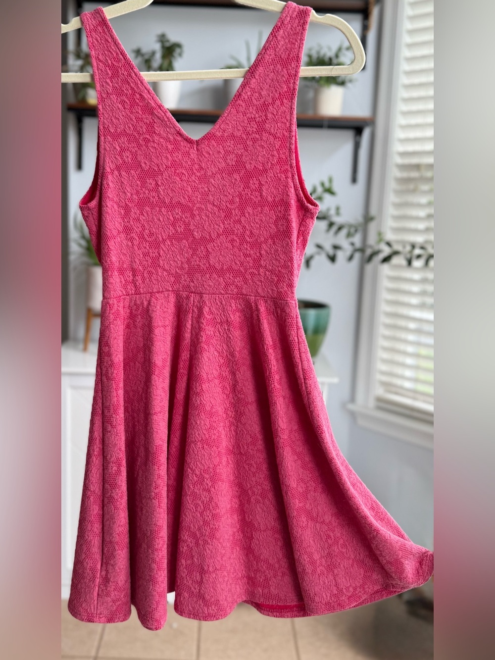Pins & Needles Hot Pink Lace Fit-and-Flare Dress